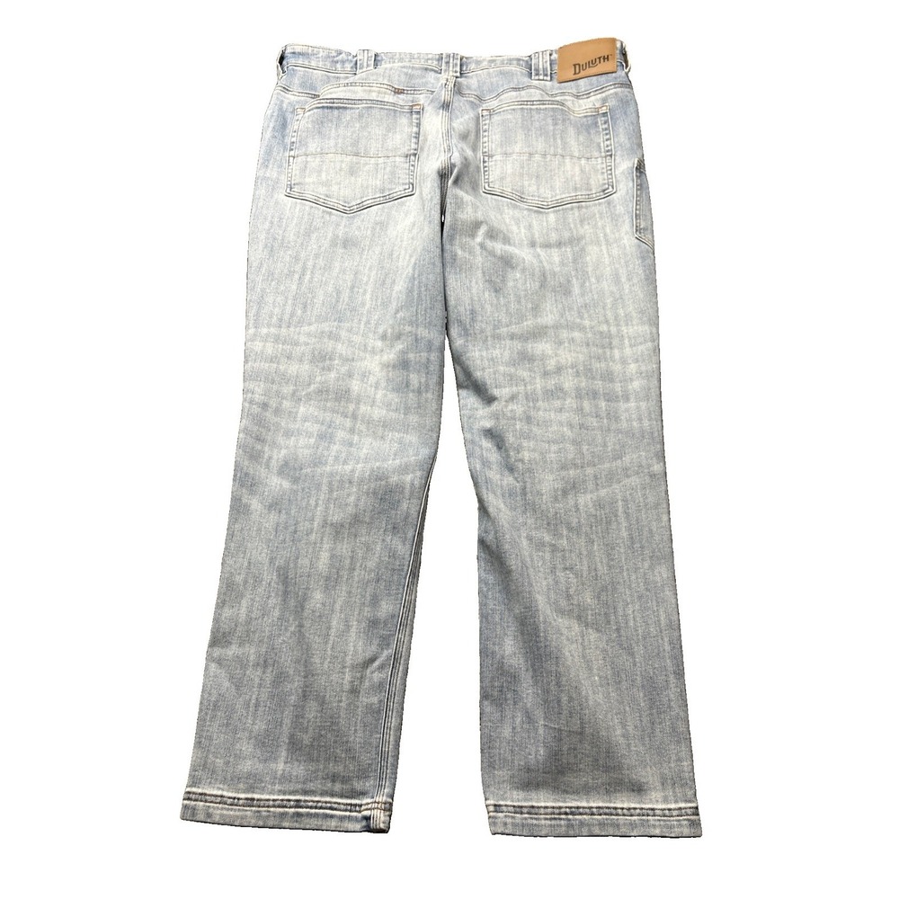 Duluth Ballroom Double Flex Jeans Mens 38x30 Standard Fit Blue Straight Leg